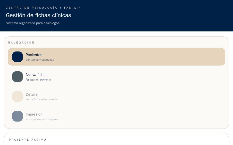 Angular patient records admin page with Tailwind sidebar navigation, searchable table, and print-ready clinical form views